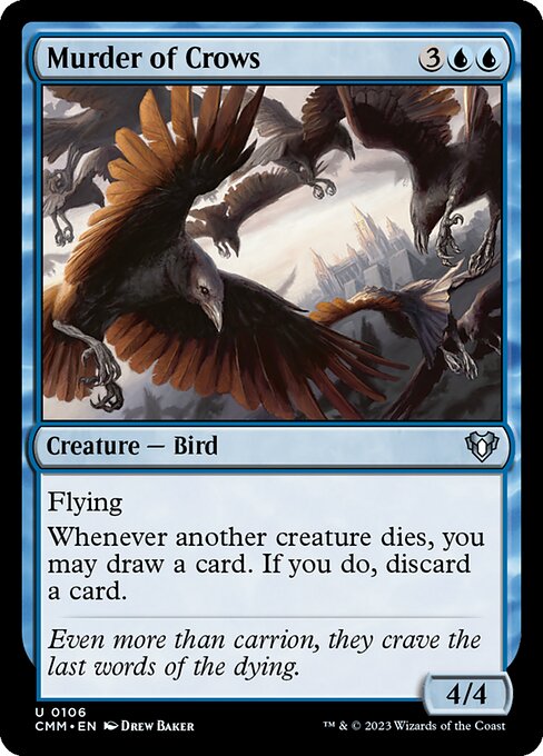 Murder of Crows – Commander Masters (CMM-106) Magic: The Gathering card Immagine principale del prodotto