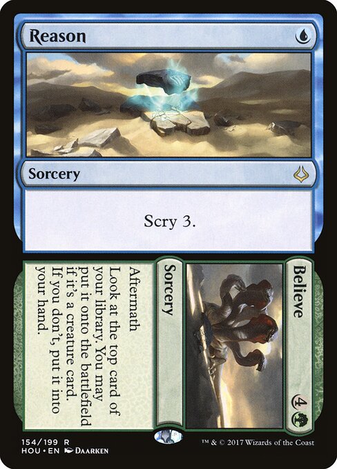 Reason // Believe – Hour of Devastation (HOU-154) Magic: The Gathering card