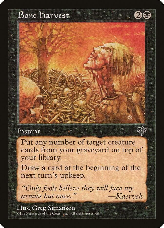 Magic-kaart Bone Harvest MIR-108 uit Mirage (Common)