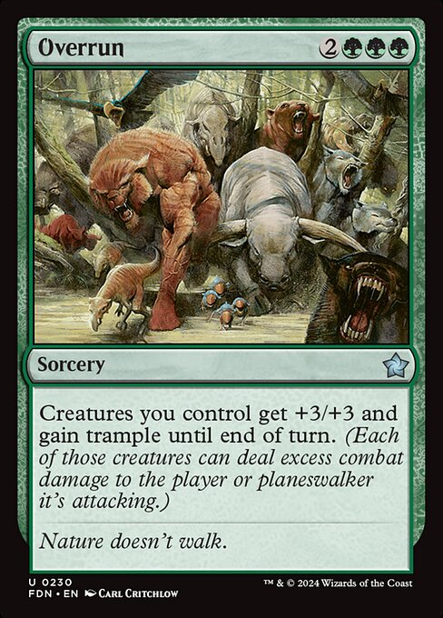 Overrun – Magic: The Gathering Foundations (FDN-230) Magic: The Gathering card