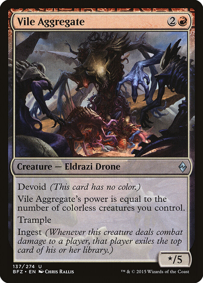 Vile Aggregate - Battle for Zendikar (Uncommon) [BFZ-137] Image principale du produit