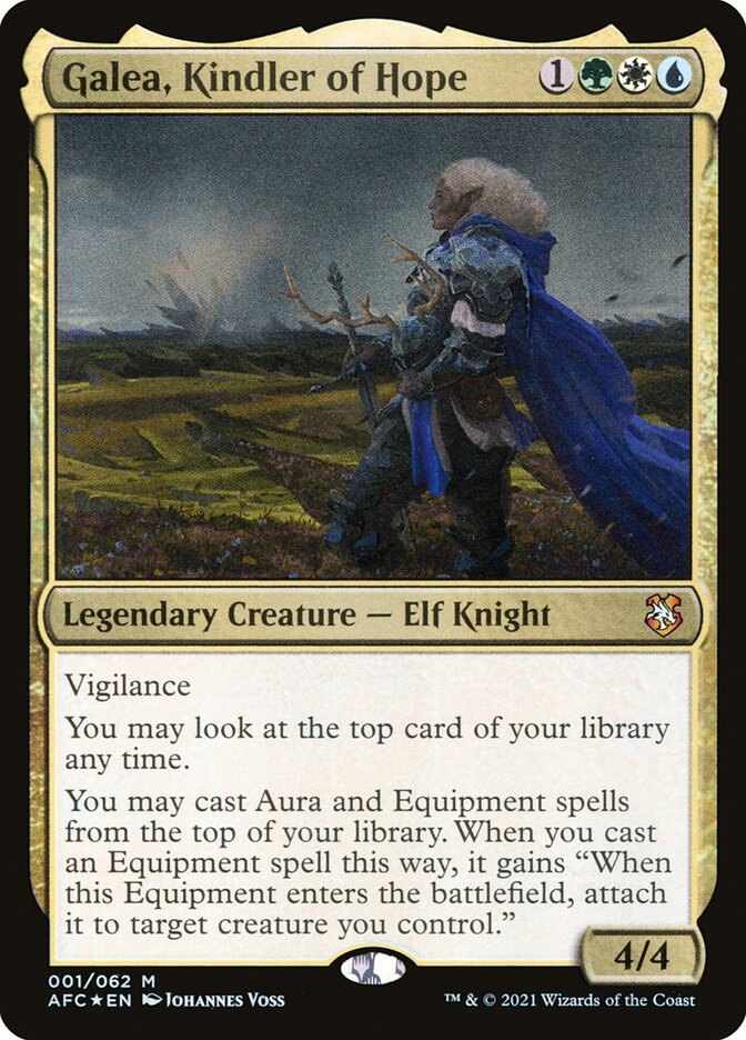 Magic-kaart Galea, Kindler of Hope AFC-1 uit Commander: Adventures in the Forgotten Realms (Mythic)
