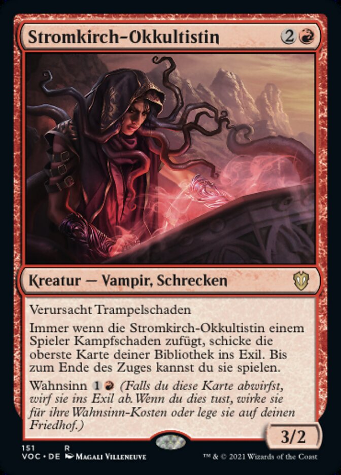 Magic-kaart Stromkirk Occultist VOC-151 uit Commander: Innistrad: Crimson Vow (Rare) Hauptbild