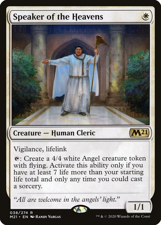 Magic-kaart Speaker of the Heavens M21-38 uit Core Set 2021 (Rare)