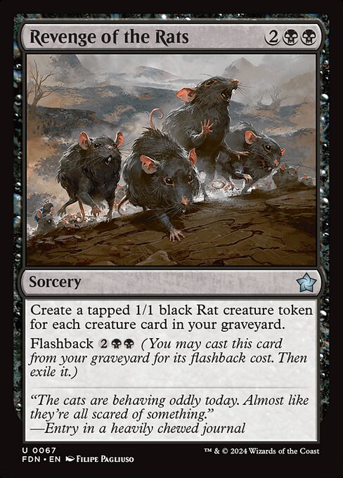 Revenge of the Rats – Magic: The Gathering Foundations (FDN-67) Magic: The Gathering card Imagen principal del producto