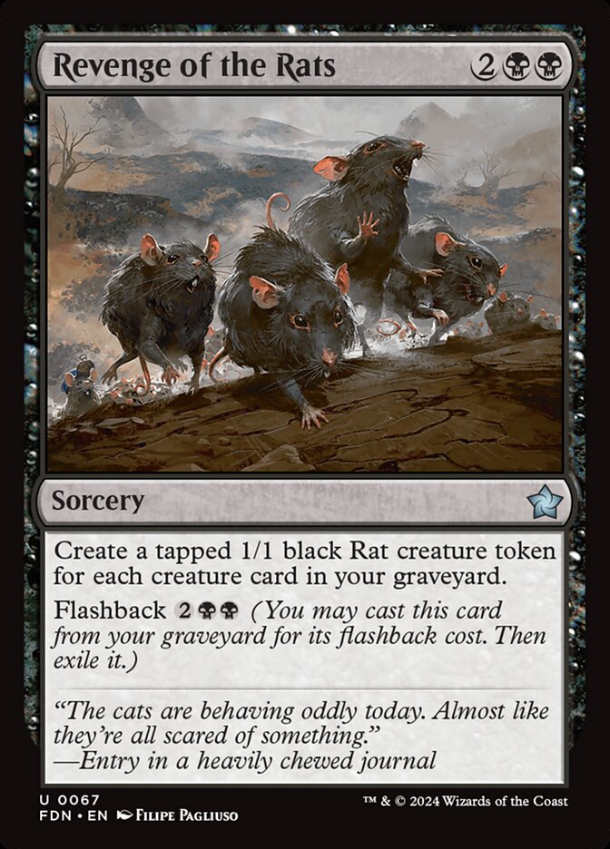 Magic-kaart Revenge of the Rats FDN-67 uit Magic: The Gathering Foundations (Uncommon) Hauptbild