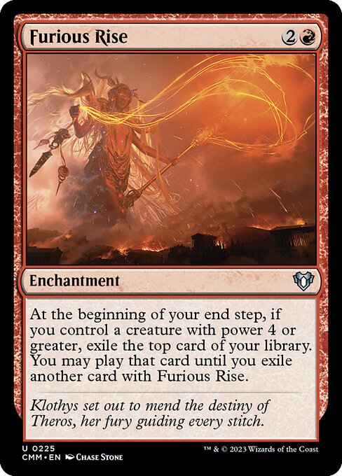 Furious Rise – Commander Masters (CMM-225) Magic: The Gathering card Main image