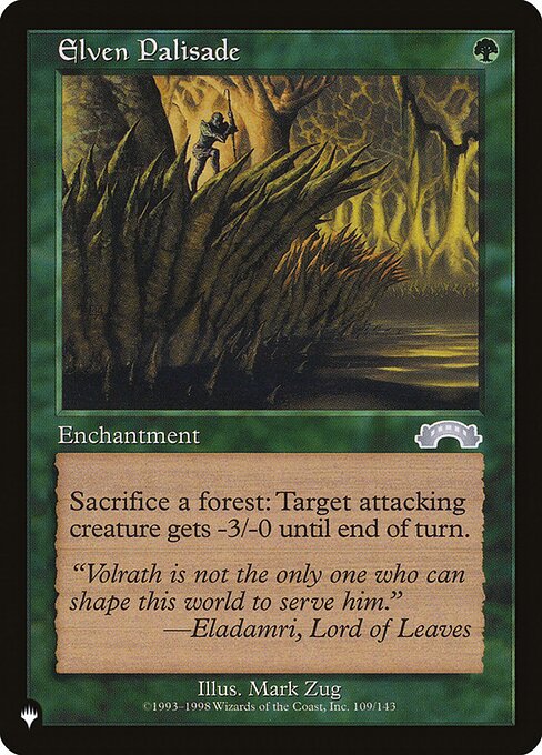Elven Palisade – The List (PLST-EXO-109) Magic: The Gathering card | LC-REM-20260804-15150955823436-1f90181d-deb8-40ff-8ab5-591fdbe53f73