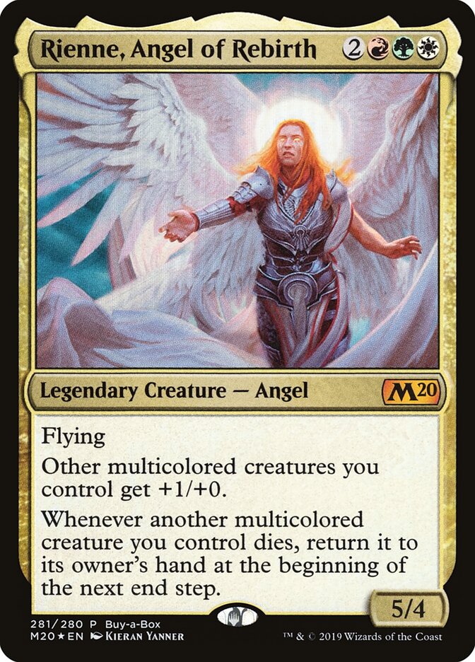 Magic-kaart Rienne, Angel of Rebirth M20-281 uit Core Set 2020, Buy-a-Box-promo (Mythic) Hauptbild