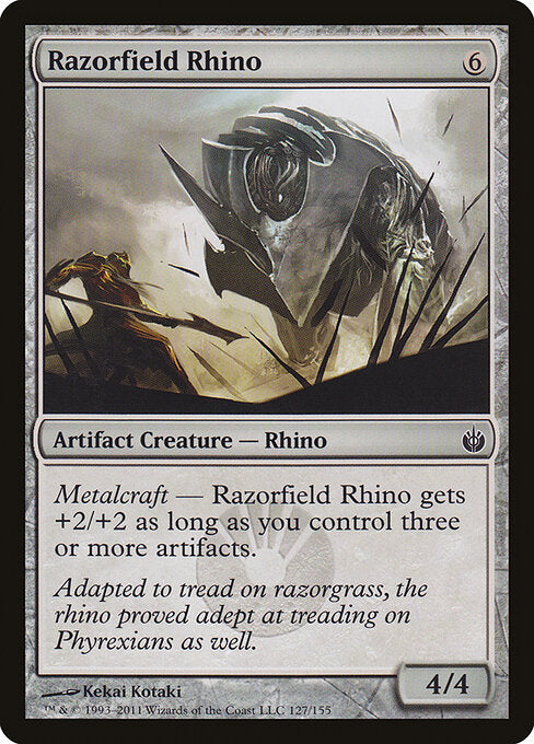 Razorfield Rhino – Mirrodin Besieged (MBS-127) Magic: The Gathering card