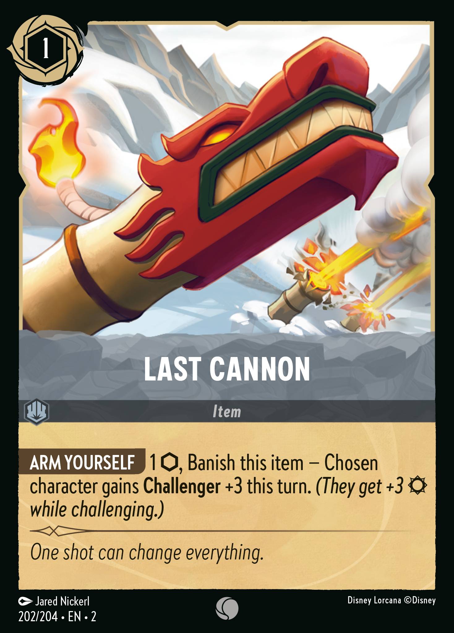 Last Cannon — Rise of the Floodborn (2ROF-202) Disney Lorcana card