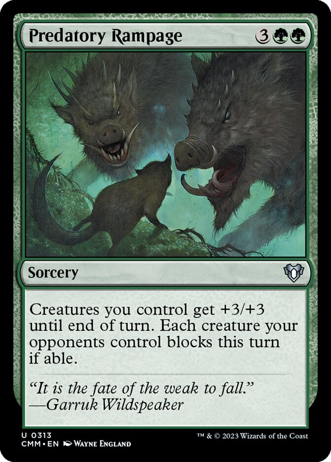 Predatory Rampage - Commander Masters (Uncommon) [CMM-313] Immagine principale del prodotto