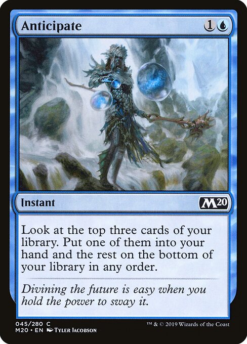 Anticipate – Core Set 2020 (M20-45) Magic: The Gathering card Main image