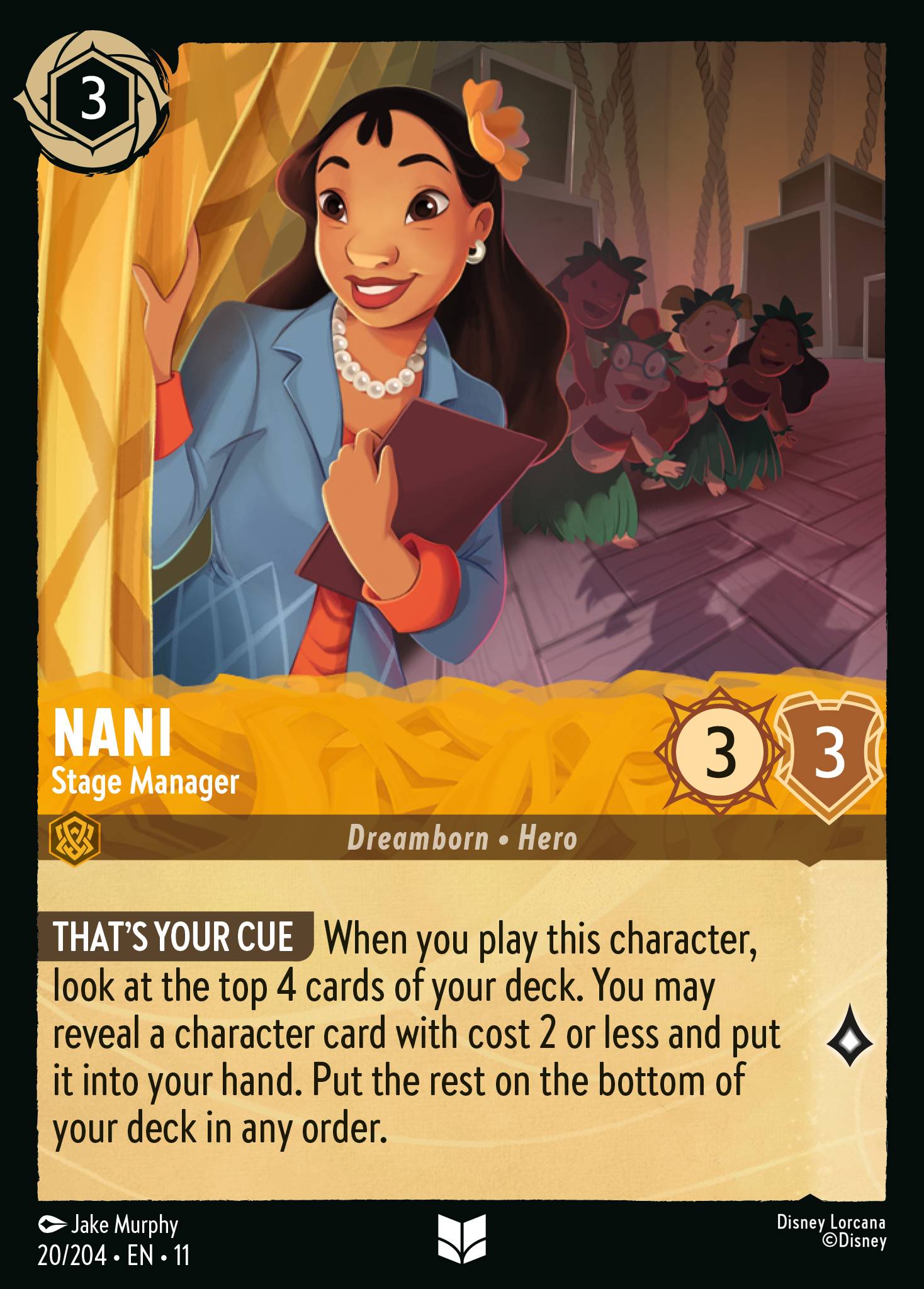 Nani - Stage Manager — Winterspell (11WSP-20) Disney Lorcana card Immagine principale del prodotto