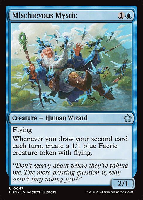 Mischievous Mystic – Magic: The Gathering Foundations (FDN-47) Magic: The Gathering card