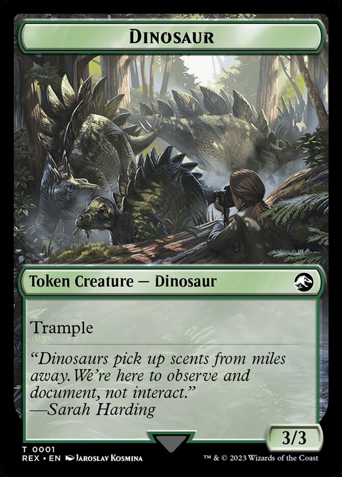 Magic-kaart Dinosaur Token TREX-1 uit Jurassic World Collection Tokens (Token) Hoofdafbeelding
