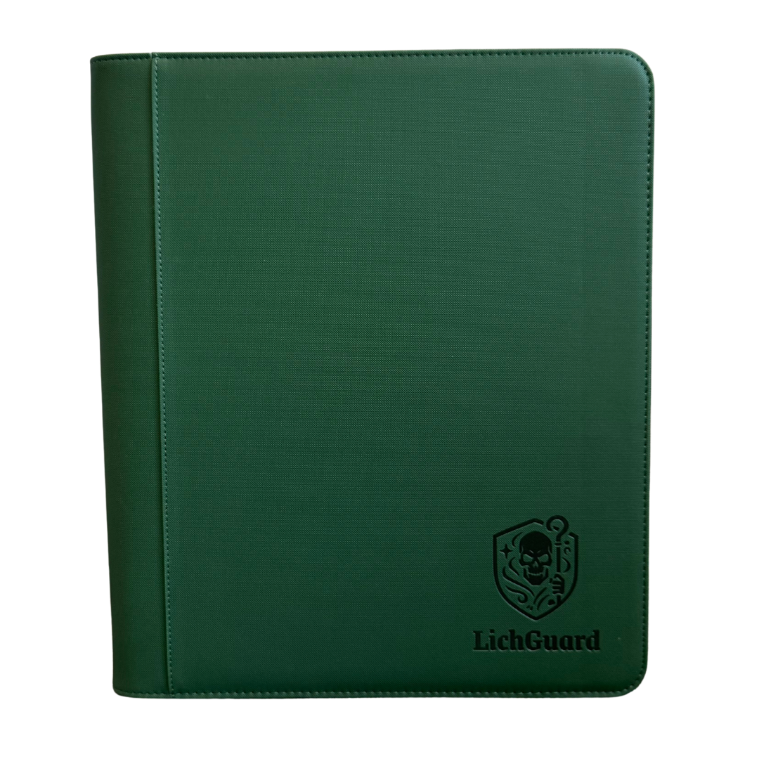 LichGuard Premium Toploader Binder – 9-Pocket Green