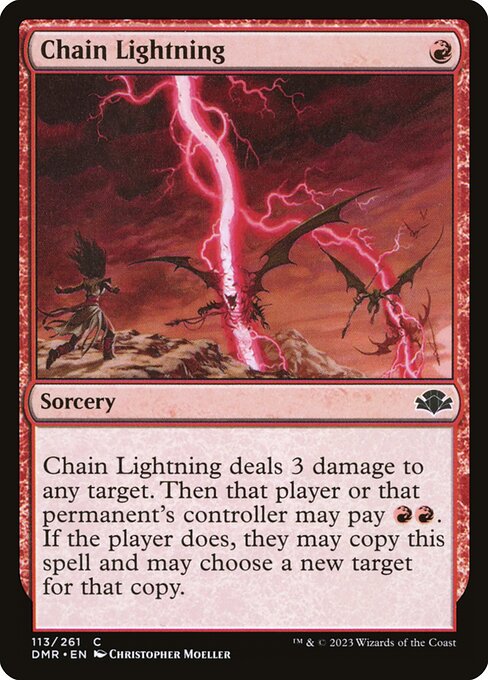 Chain Lightning – Dominaria Remastered (DMR-113) Magic: The Gathering card Main image