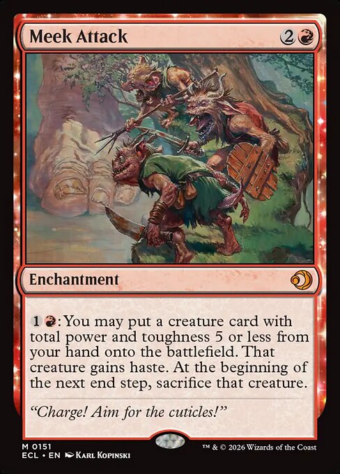 Meek Attack – Lorwyn Eclipsed (ECL-151) Magic: The Gathering card