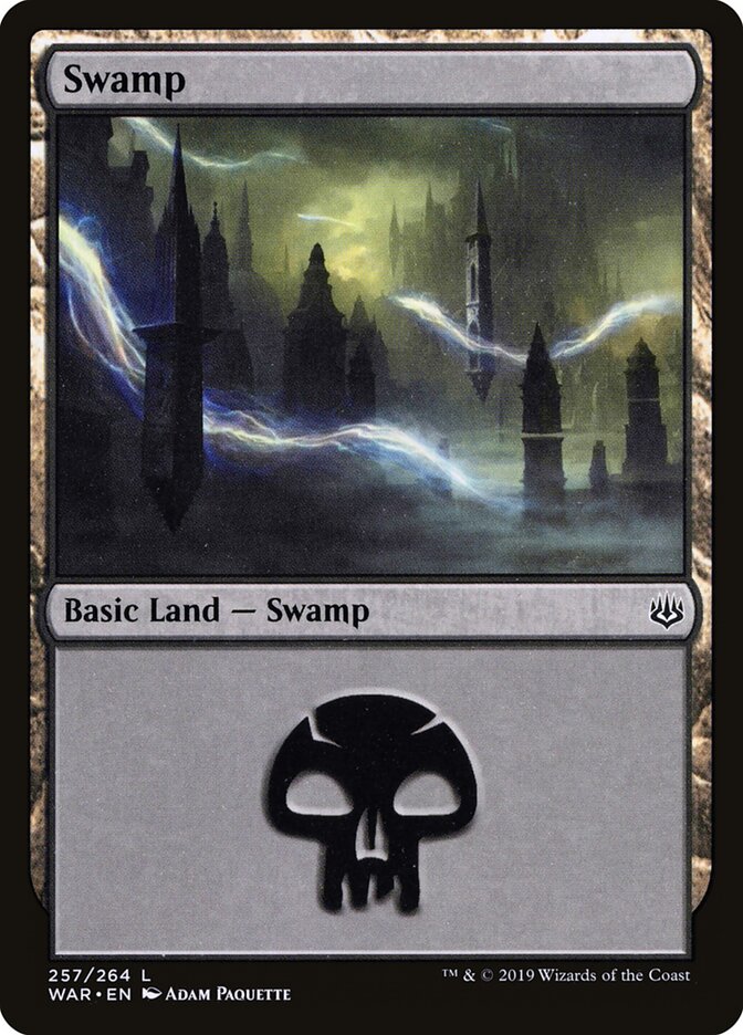 Swamp (V.2) - War of the Spark (Land) [WAR-257]