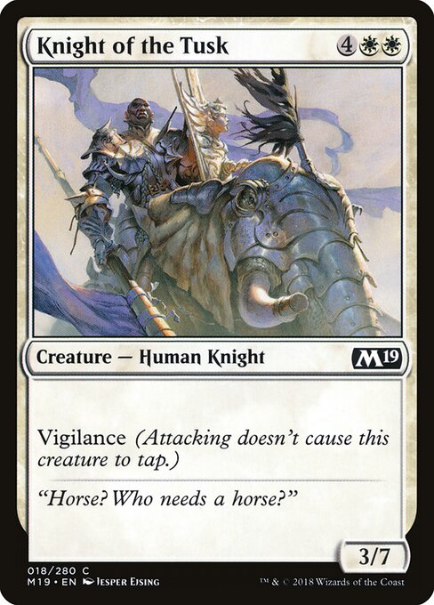 Knight of the Tusk – Core 2019 (M19-18) Magic: The Gathering card