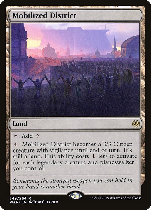 Mobilized District – War of the Spark (WAR-249) Magic: The Gathering card