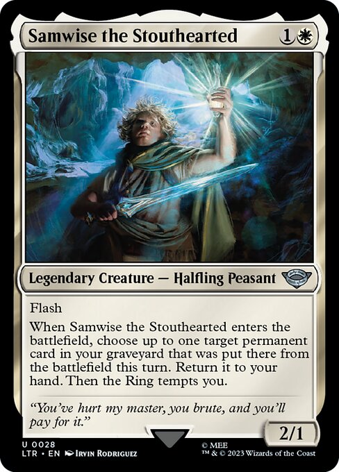 Samwise the Stouthearted – The Lord of the Rings: Tales of Middle-earth (LTR-28) Magic: The Gathering card