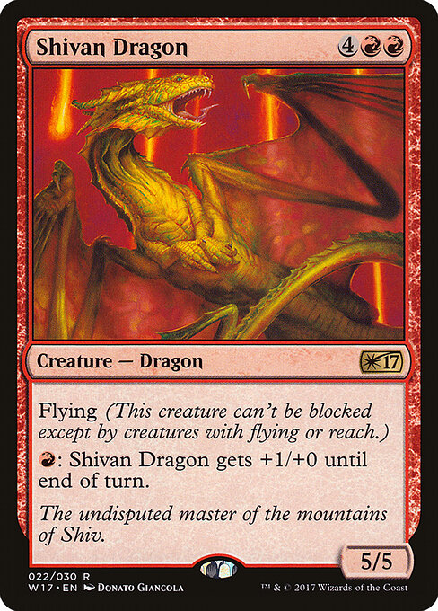 Shivan Dragon – Welcome Deck 2017 (W17-22) Magic: The Gathering card Imagen principal del producto
