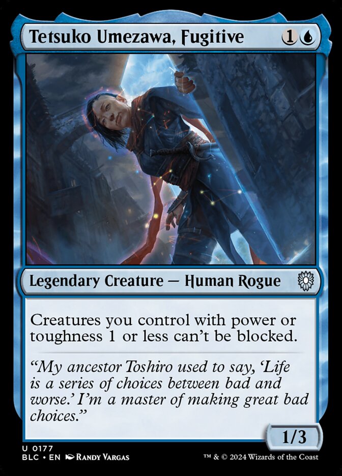 Tetsuko Umezawa, Fugitive - Commander: Bloomburrow (Uncommon) [BLC-177] Immagine principale del prodotto