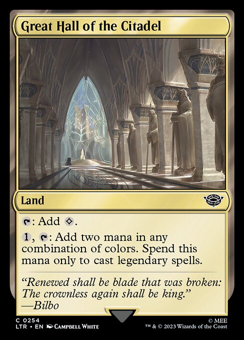 Great Hall of the Citadel – The Lord of the Rings: Tales of Middle-earth (LTR-254) Magic: The Gathering card | LC-REM-20260804-15150952776012-219c7b57-b62b-42d1-85d9-4b57624a3f54