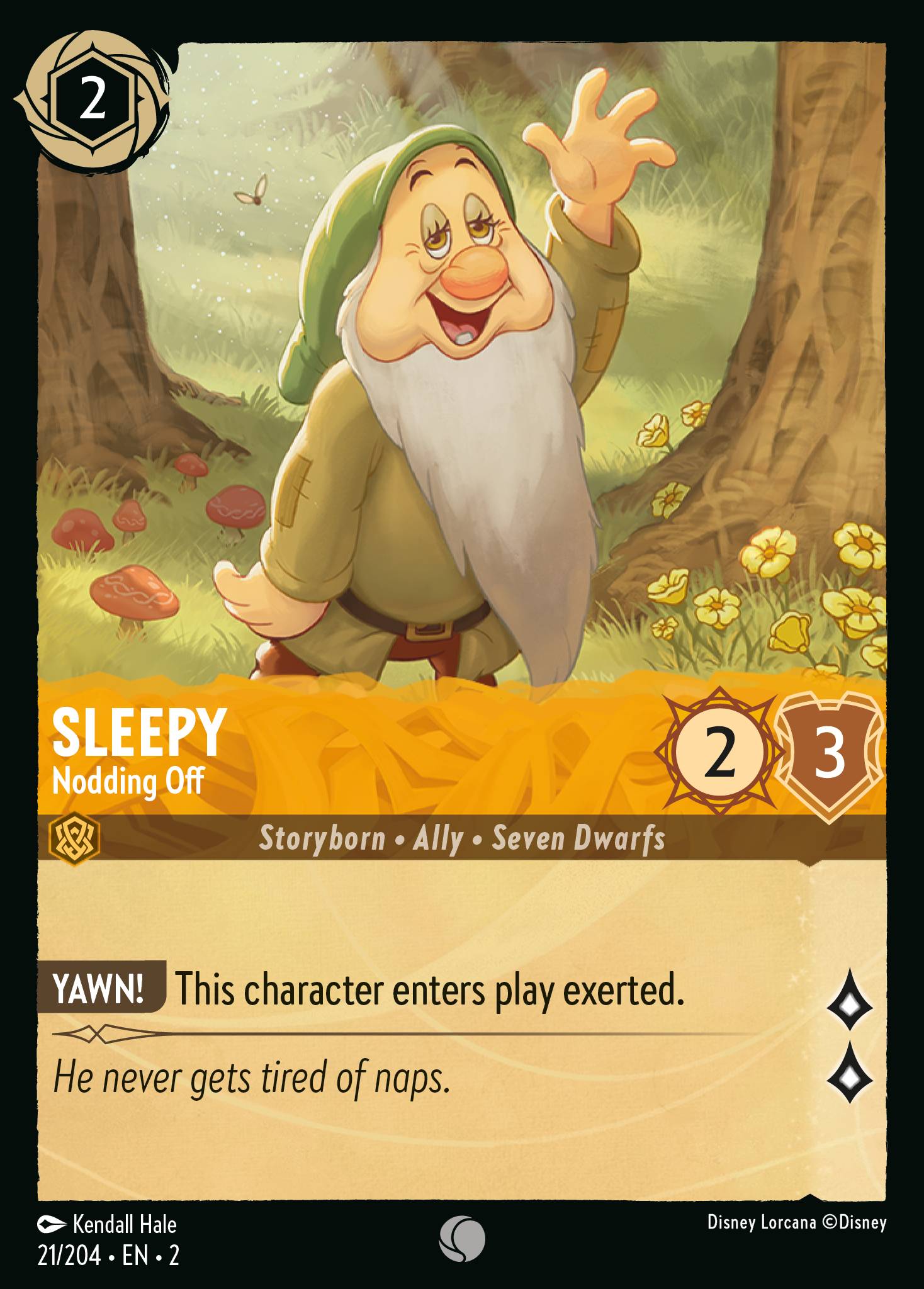 Sleepy - Nodding Off — Rise of the Floodborn (2ROF-21) Disney Lorcana card