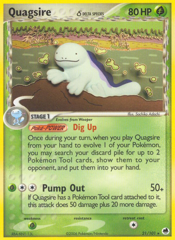 Quagsire δ Delta Species – EX Dragon Frontiers 21 – Pokémon TCG single card