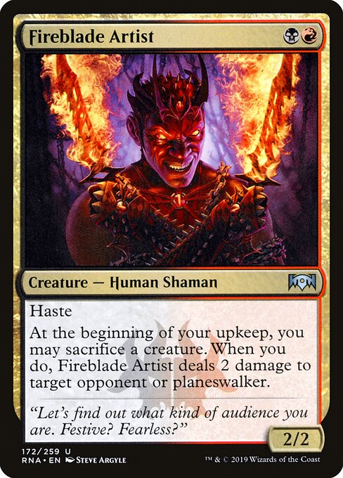 Fireblade Artist – Ravnica Allegiance (RNA-172) Magic: The Gathering card