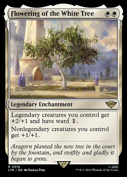 Flowering of the White Tree – The Lord of the Rings: Tales of Middle-earth (LTR-15) Magic: The Gathering card