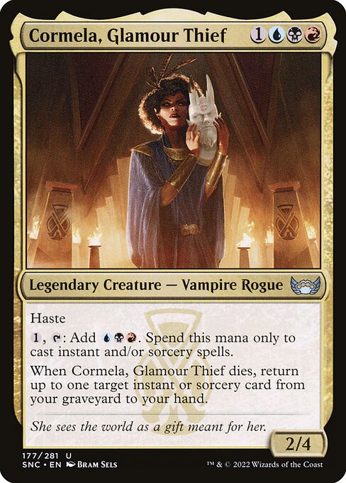 Cormela, Glamour Thief – Streets of New Capenna (SNC-177) Magic: The Gathering card