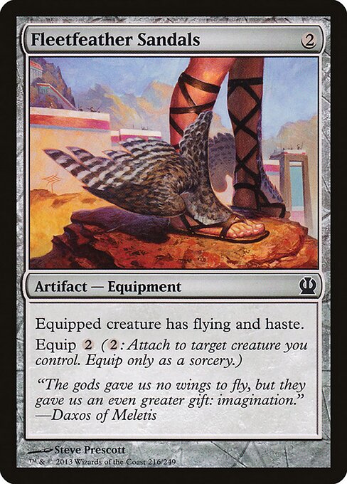 Fleetfeather Sandals – Theros (THS-216) Magic: The Gathering card | LC-REM-20260804-15935506907468-2222f499-09f9-45a6-8255-9de79df76f1c Main image