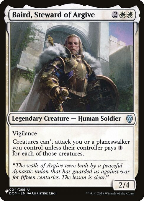 Baird, Steward of Argive – The List (PLST-DOM-4) Magic: The Gathering card | LC-REM-20260804-15150955659596-2234006b-d369-498a-b652-c96b32a4e823