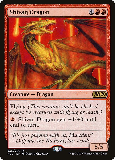 Shivan Dragon – Core Set 2020 (M20-335) Magic: The Gathering card | LC-REM-20260804-15151289925964-227cf1b5-f85b-41fe-be98-66e383652039