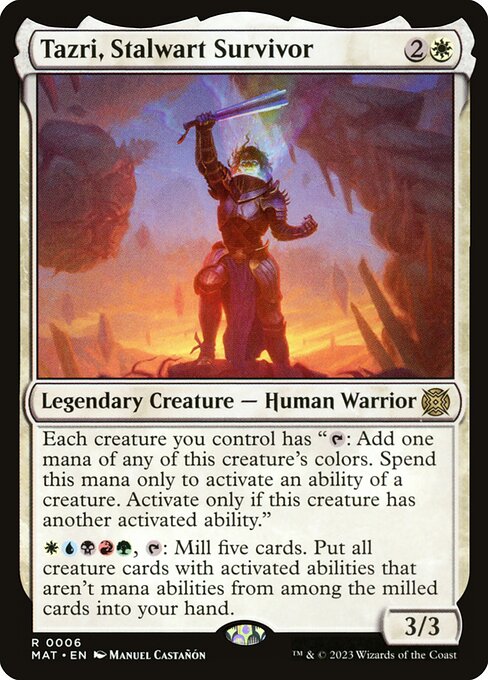 Tazri, Stalwart Survivor – March of the Machine: The Aftermath (MAT-6) Magic: The Gathering card | LC-REM-20260804-15523475325260-227d0d7d-544b-4736-914d-10d5d752eb42 Hoofdafbeelding