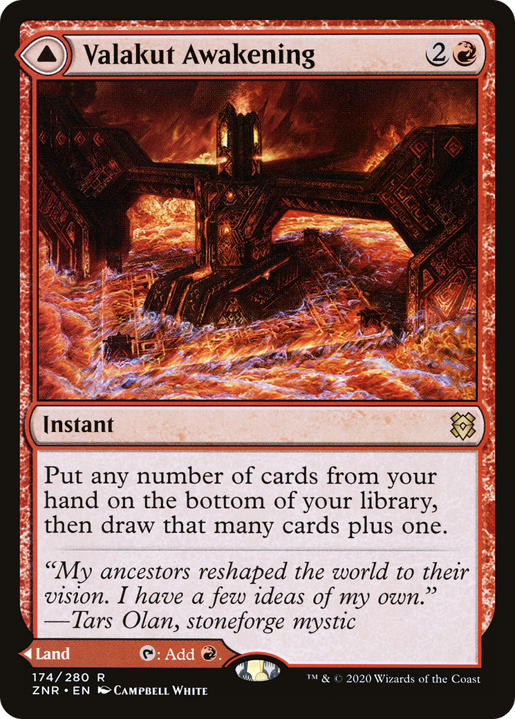 Valakut Awakening // Valakut Stoneforge – Zendikar Rising 174 – Magic: The Gathering single card Imagen principal del producto