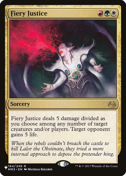 Fiery Justice – The List (PLST-MM3-164) Magic: The Gathering card | LC-REM-20260804-15151853633868-229a81b5-a45c-4806-8a5a-50a0f73e8375