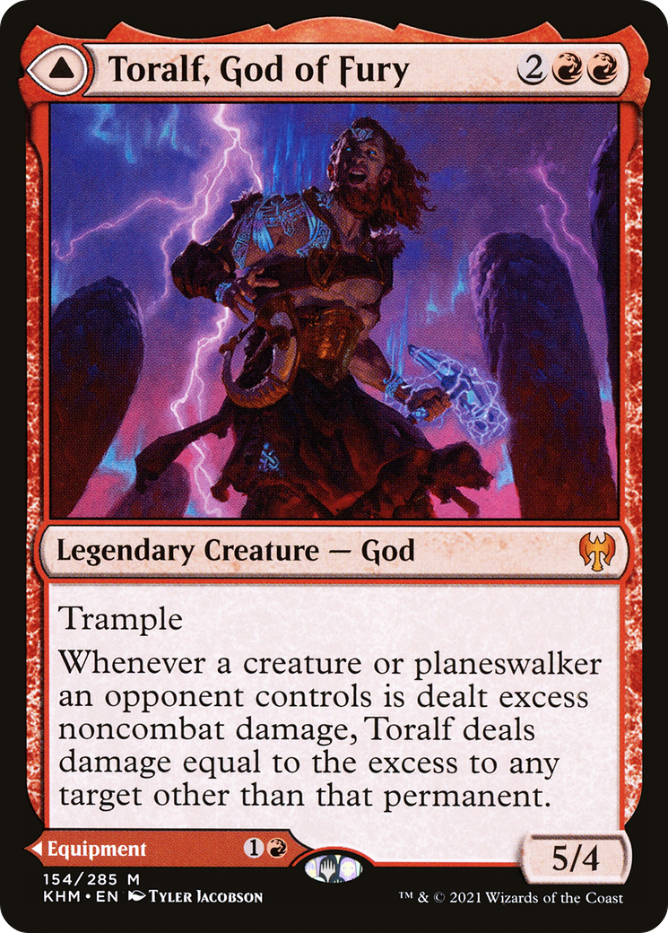 Toralf, God of Fury // Toralf's Hammer – Kaldheim 154 – Magic: The Gathering single card Hoofdafbeelding