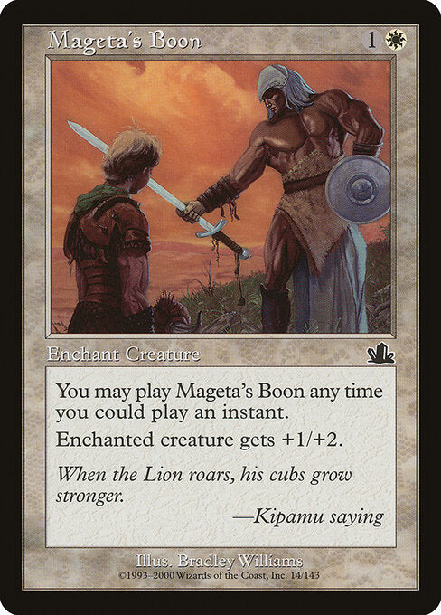 Mageta's Boon – Prophecy (PCY-14) Magic: The Gathering card | LC-REM-20260804-15340061425996-22db8a3b-413d-4f4d-b103-f50fc0415e9b