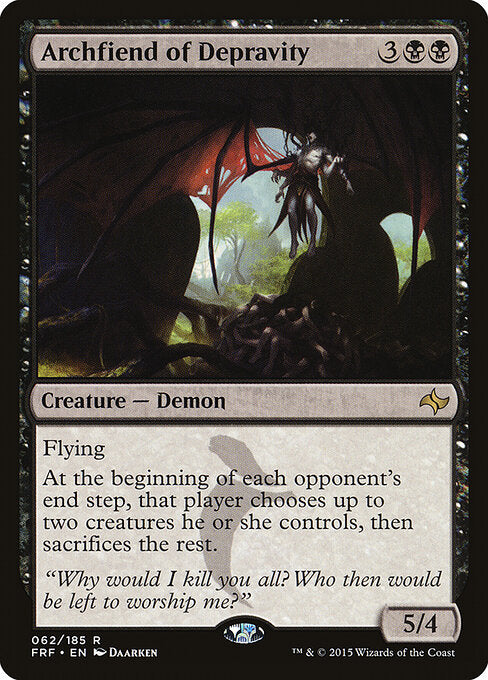 Archfiend of Depravity – Fate Reforged (FRF-62) Magic: The Gathering card