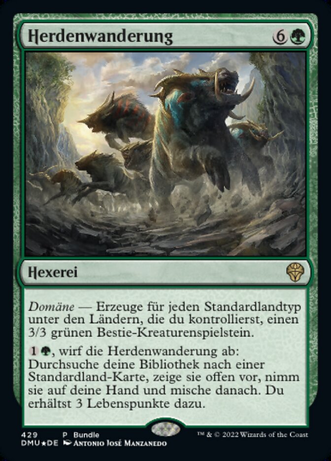 Magic-kaart Herd Migration PDMU-429 uit Dominaria United: Promos (Rare) Hauptbild