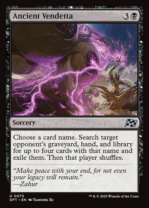 Ancient Vendetta – Aetherdrift (DFT-75) Magic: The Gathering card Hauptbild