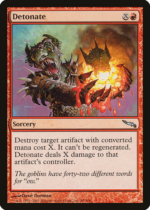 Detonate – Mirrodin (MRD-88) Magic: The Gathering card | LC-REM-20260804-15617496056140-237eedf5-8a8f-4668-a911-e2bf66f8221e Main image