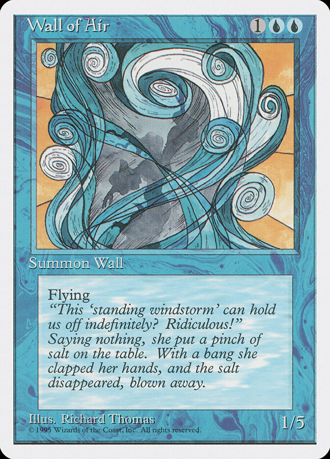 Magic-kaart Wall of Air 4ED-113 uit Fourth Edition (Uncommon)