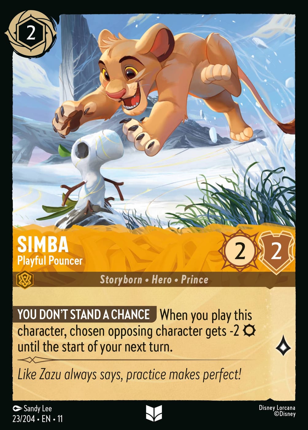 Simba - Playful Pouncer — Winterspell (11WSP-23) Disney Lorcana card | Lichcards Hoofdafbeelding