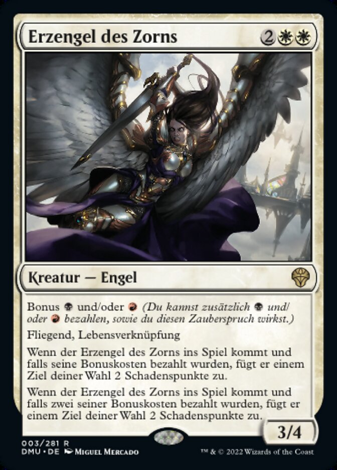 Magic-kaart Archangel of Wrath DMU-3 uit Dominaria United (Rare)